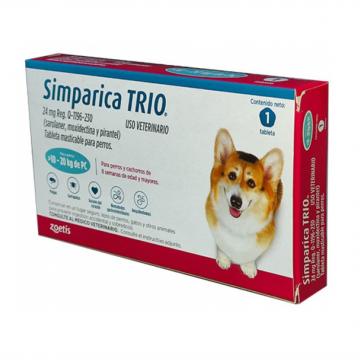 Simparica Trio 10 A 20 Kg / 1 Comprimido